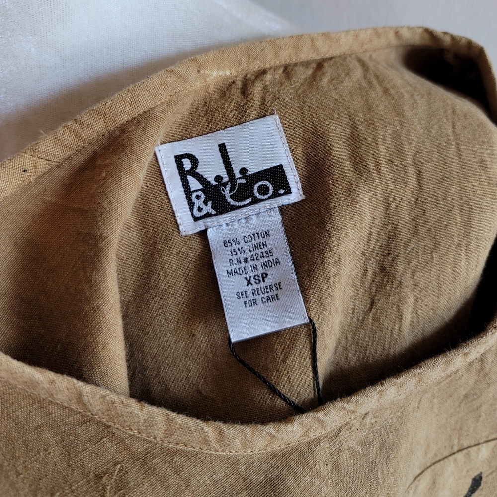 SOLD ❌️ 🎉HP VTG 90s R.J. & Co. Linen Blend Safari Dress - Picture 13 of 13